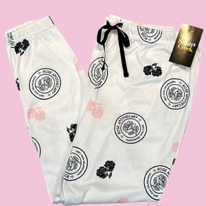 Schitts Creek - ‘Pink/Black Roses’ Lounge Pants, SZ: S,M,L. NWT Firm!